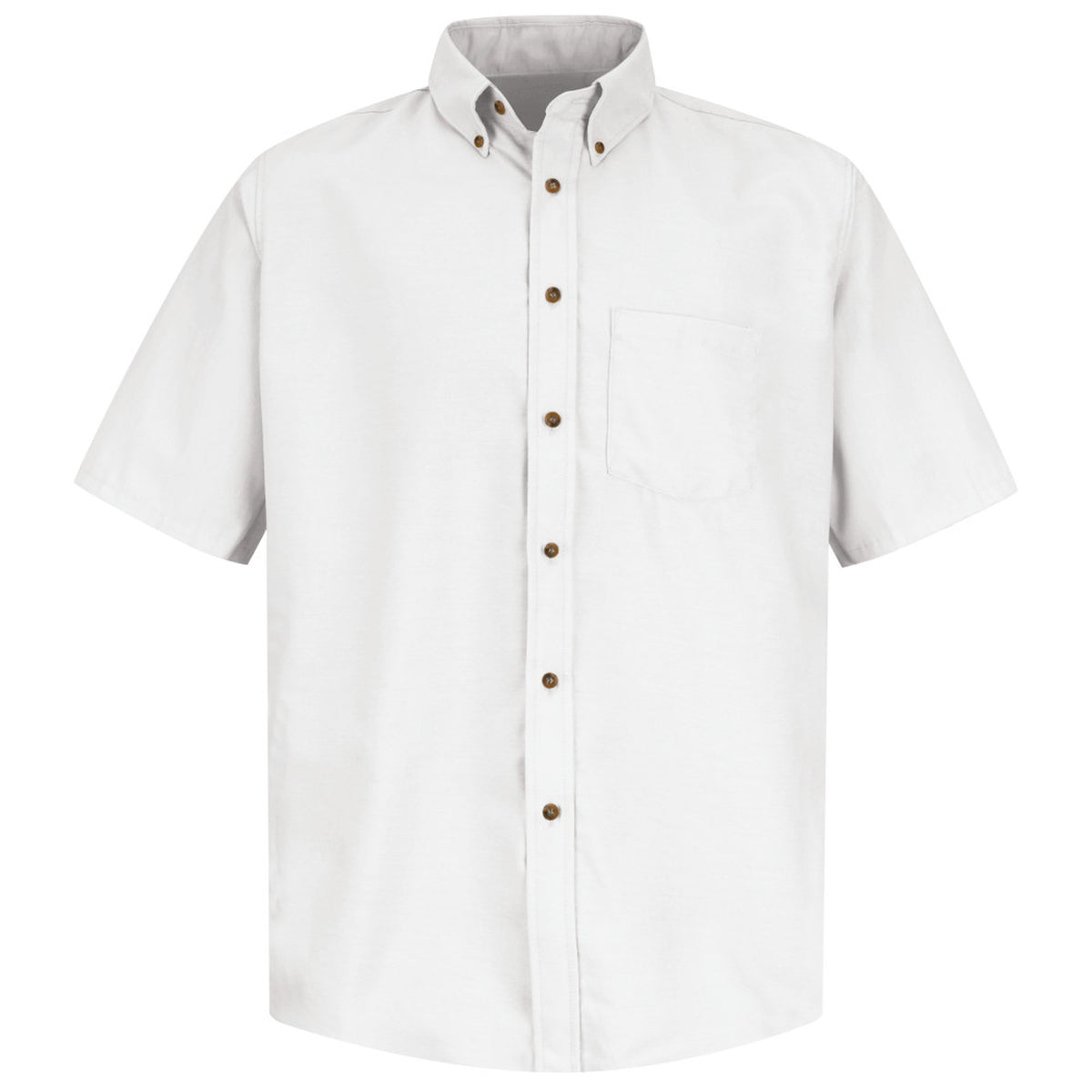 Camisa Red Kap SP80 blanca, prenda sola vista de frente | color:blanca