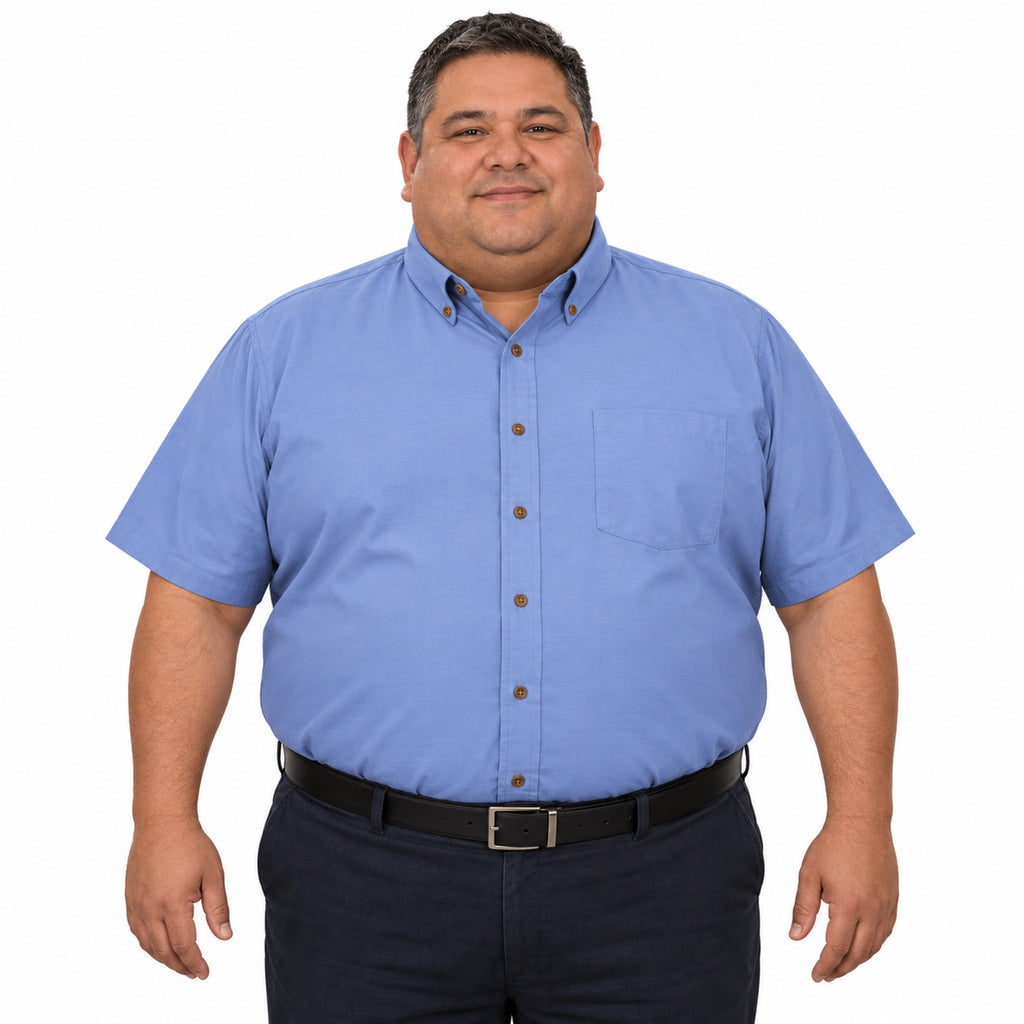 Camisa Red Kap SP80 para hombre talla extra Azul cielo, frontal fajada