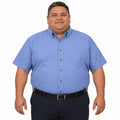 Camisa Red Kap SP80 para hombre talla extra Azul cielo, frontal fajada | color:azul-cielo