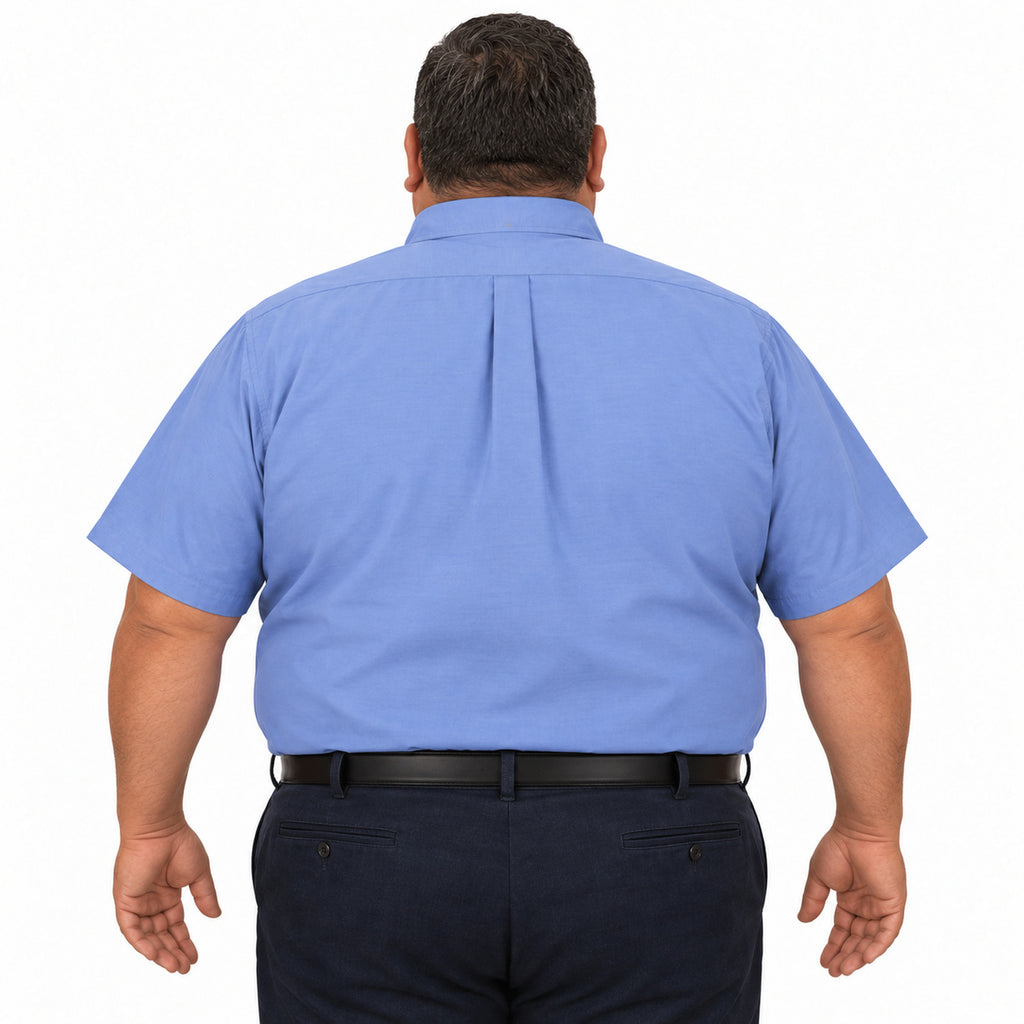 Camisa Red Kap SP80 para hombre talla extra Azul cielo, espalda fajada