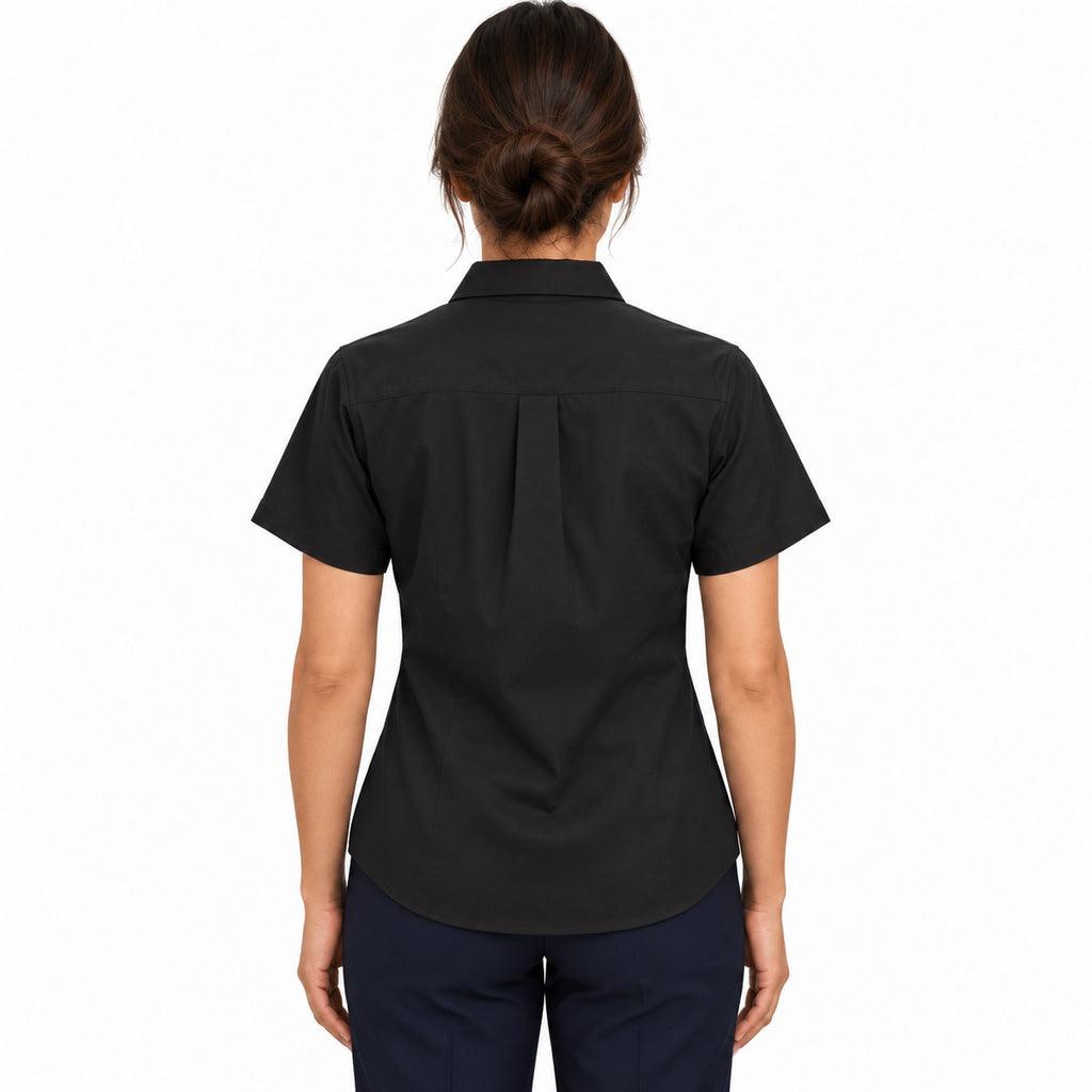 Blusa Red Kap SP81 mujer negra, espalda desfajada