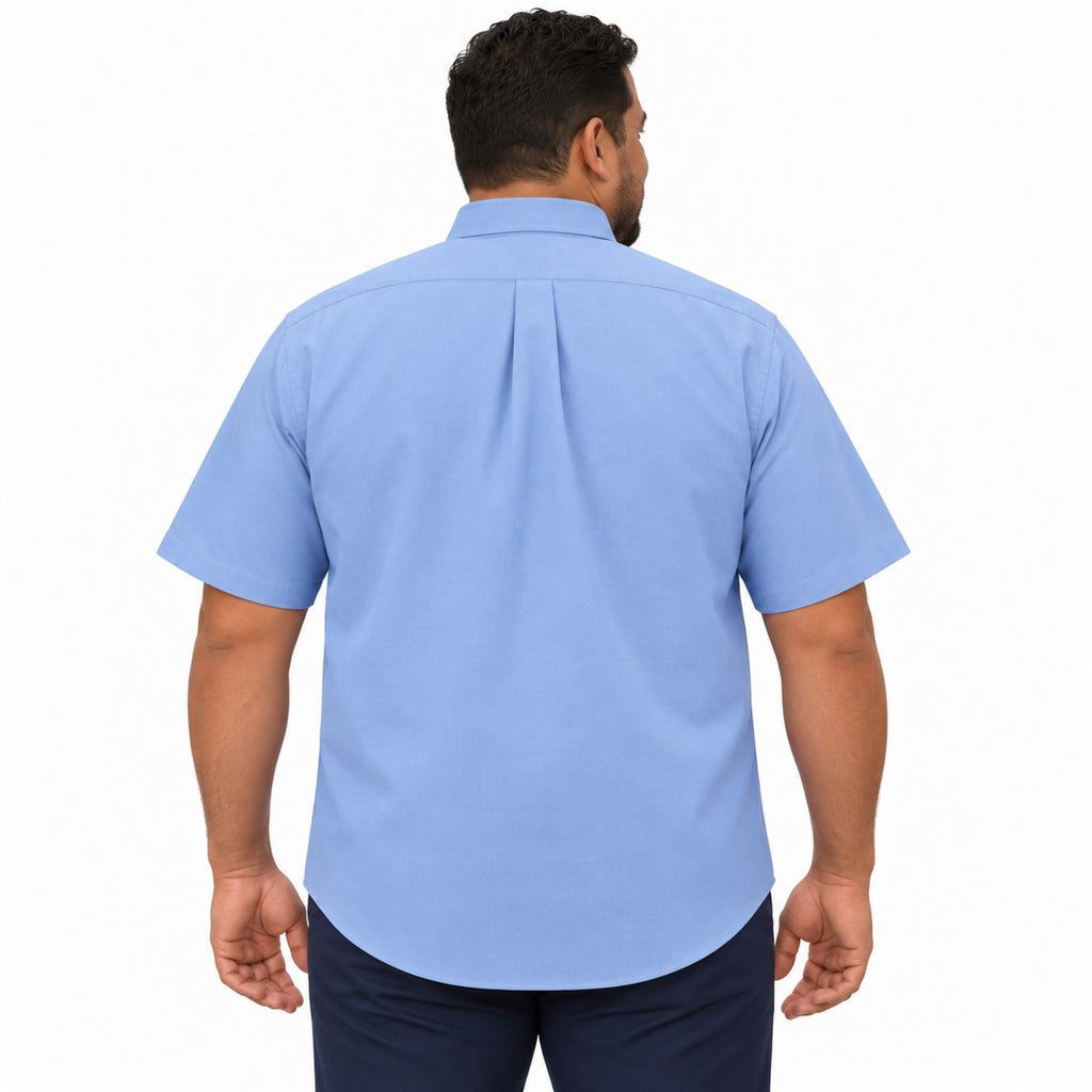Camisa Red Kap SR60 manga corta para hombre azul cielo, espalda desfajada