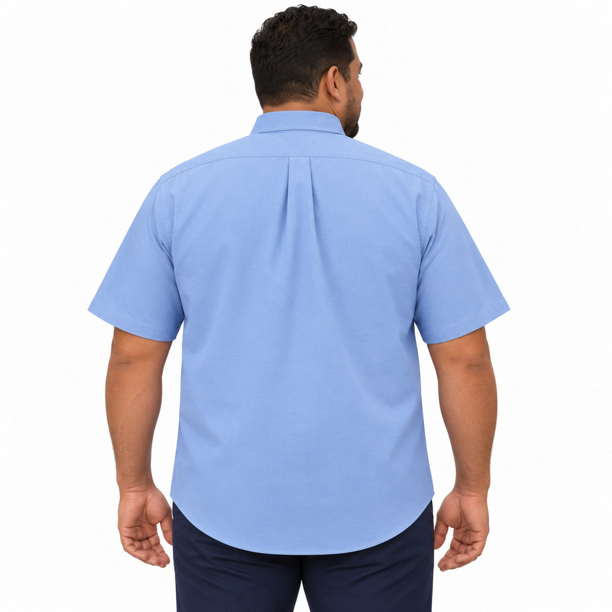 Camisa Red Kap SR60 manga corta para hombre azul cielo, espalda desfajada | color:azul-cielo