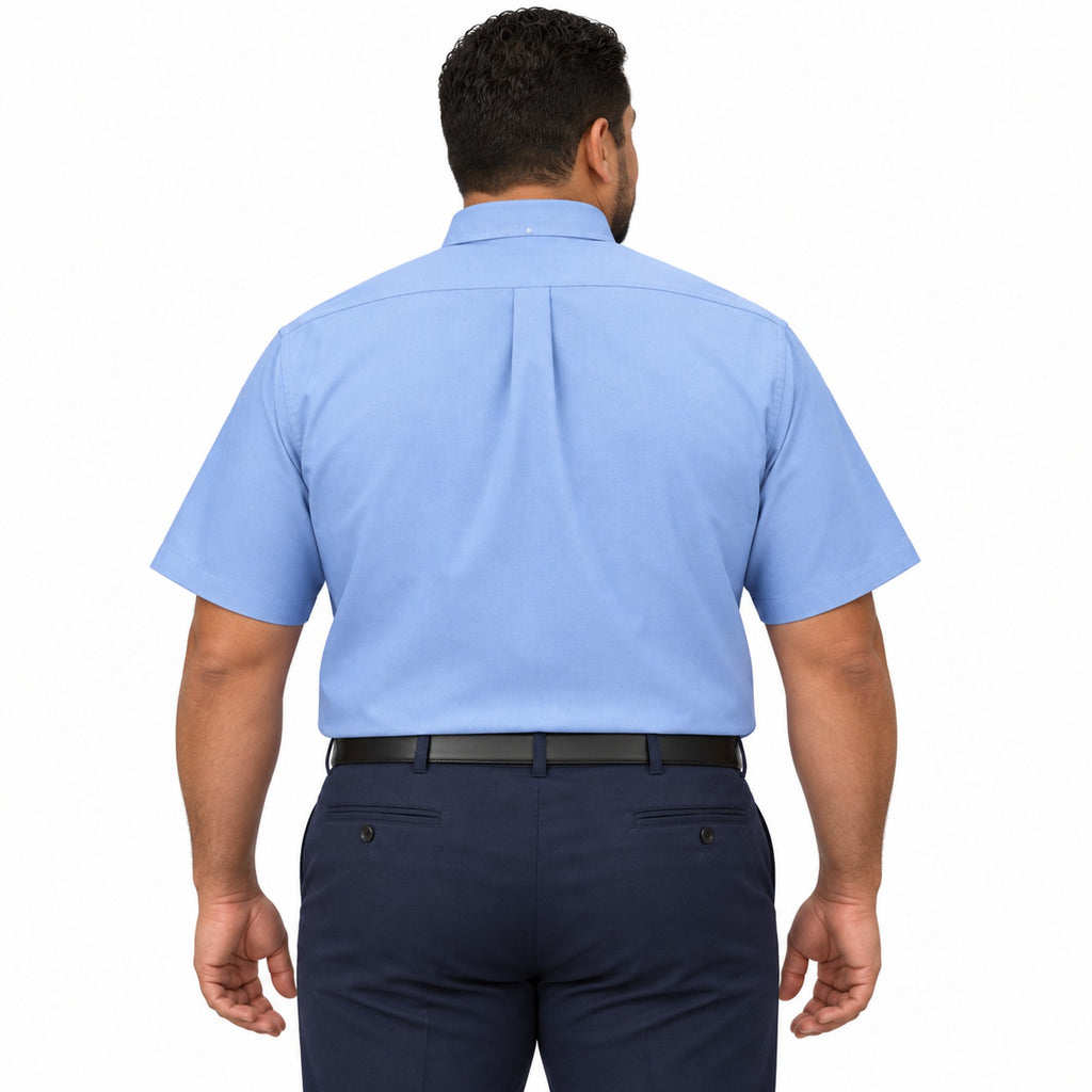 Camisa Red Kap SR60 manga corta para hombre azul cielo, espalda fajada