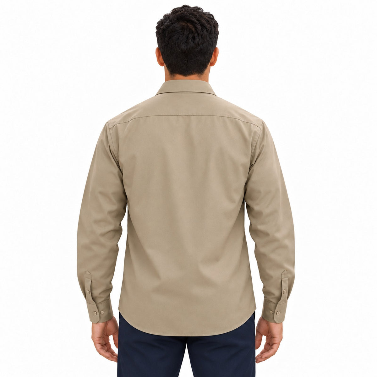 Camisa de trabajo Red Kap ST52 para hombre Khaki, espalda desfajada | color:khaki