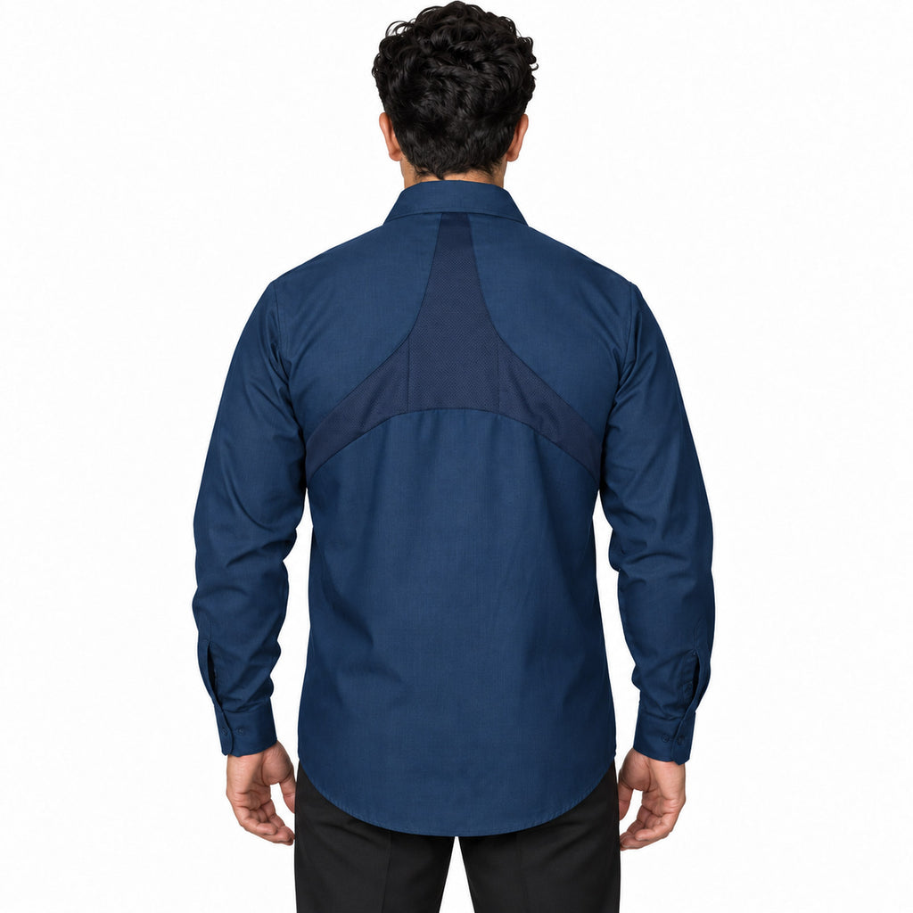 Red Kap SX10 camisa de trabajo MIMIX hombre Azul marino, espalda desfajada