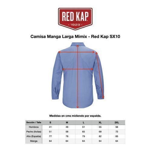 Red Kap Sx10 Camisa Trabajo Manga Larga Mimix Ajustable - Garufa Jeans