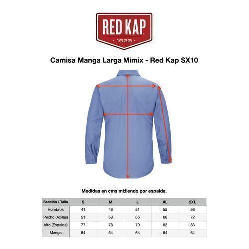 Red Kap Sx10 Camisa Trabajo Manga Larga Mimix Ajustable - Garufa Jeans