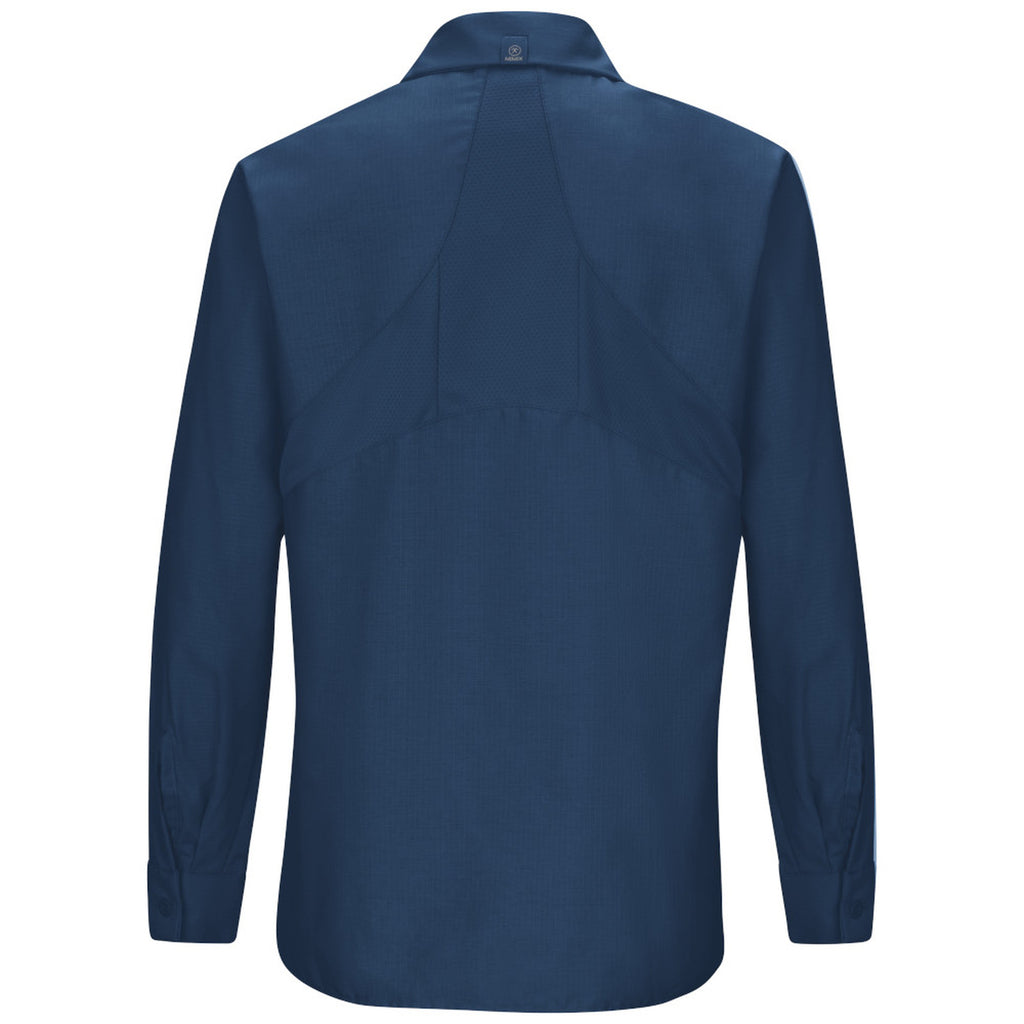 Blusa de trabajo Red Kap SX11 para mujer azul marino, prenda sola espalda