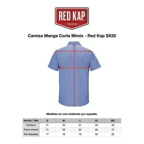 Red Kap Sx20 Camisa Trabajo Manga Corta Mimix Ajustable - Garufa Jeans