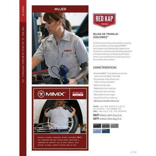 Red Kap Sx21 Blusa Trabajo Manga Corta Ajustable Resistente - Garufa Jeans