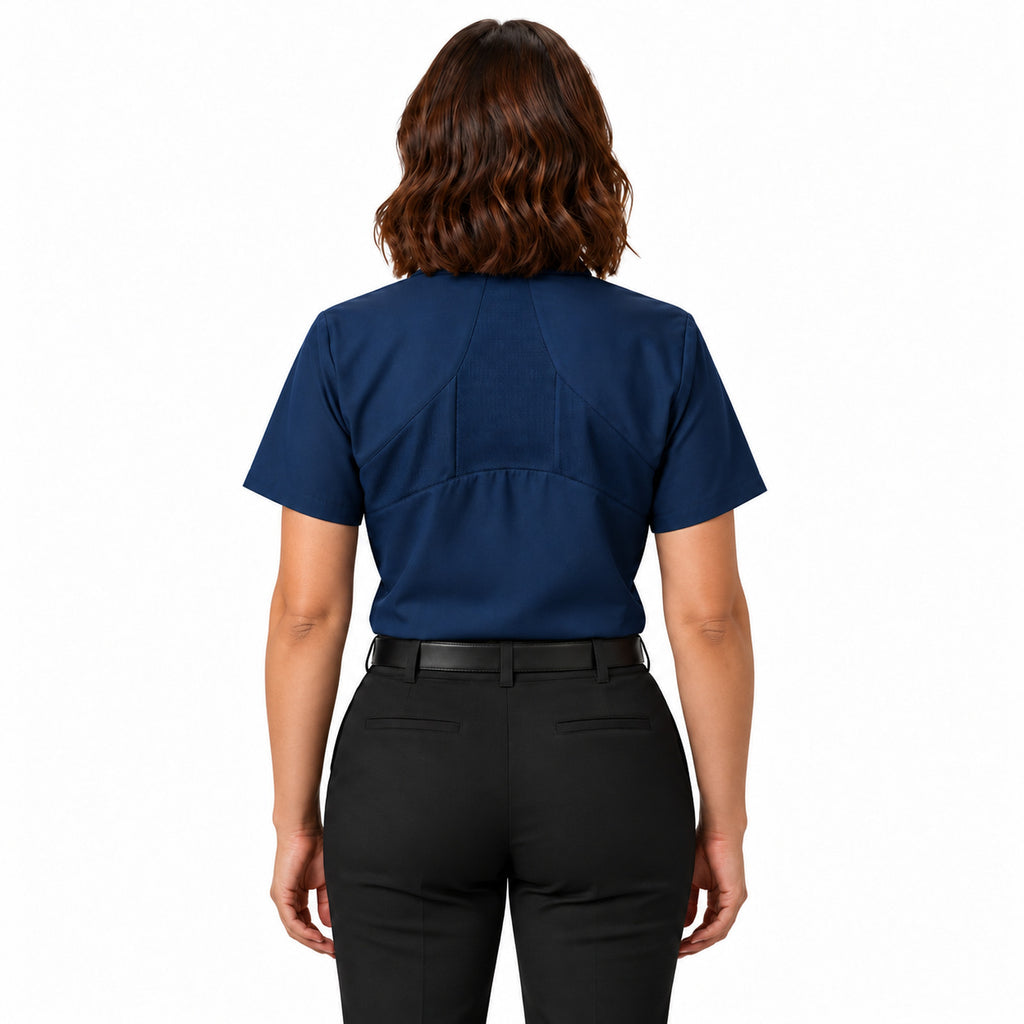 Blusa de trabajo Red Kap SX21 para mujer Azul marino, de espalda fajada