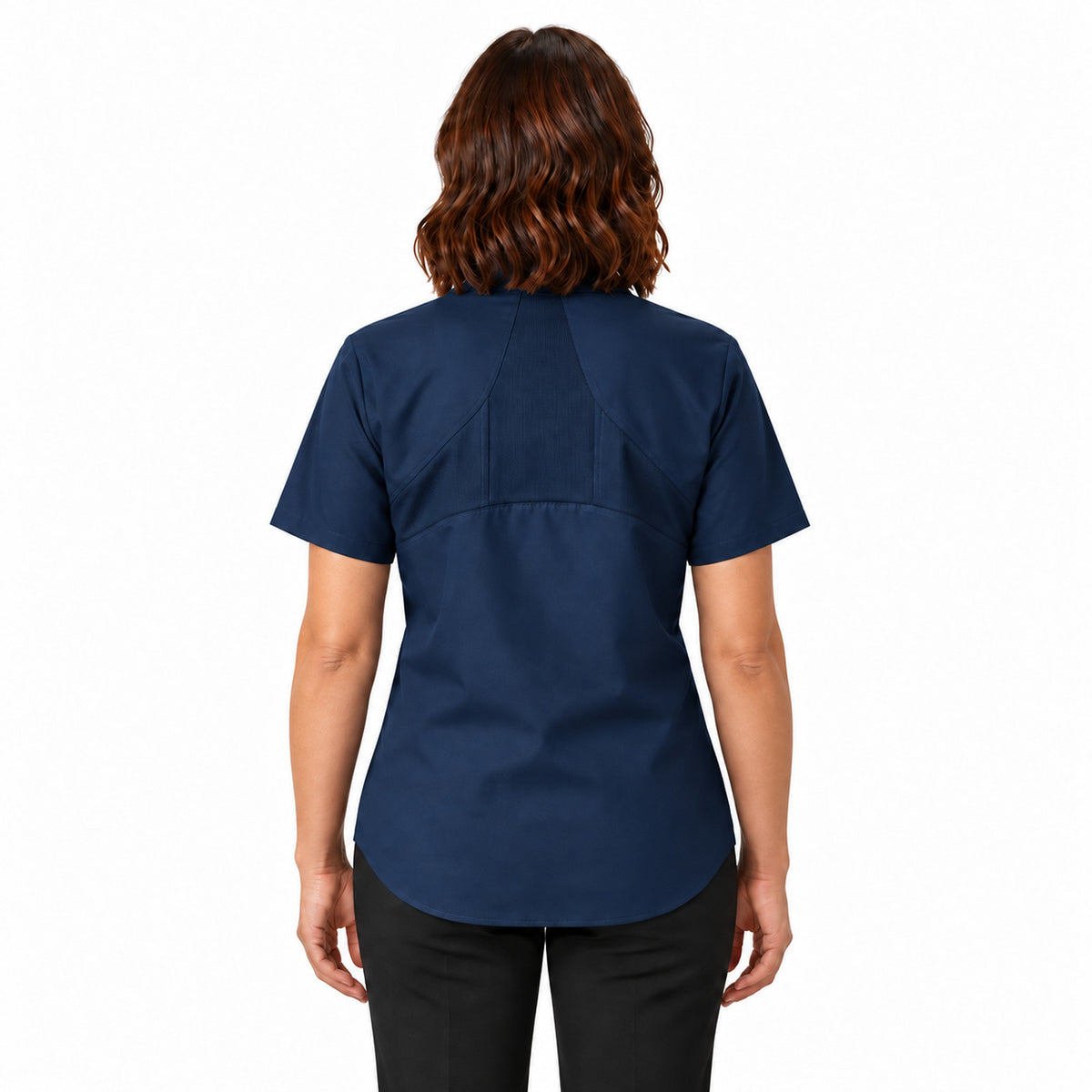 Blusa de trabajo Red Kap SX21 para mujer Azul marino, de espalda desfajada | color:azul-marino