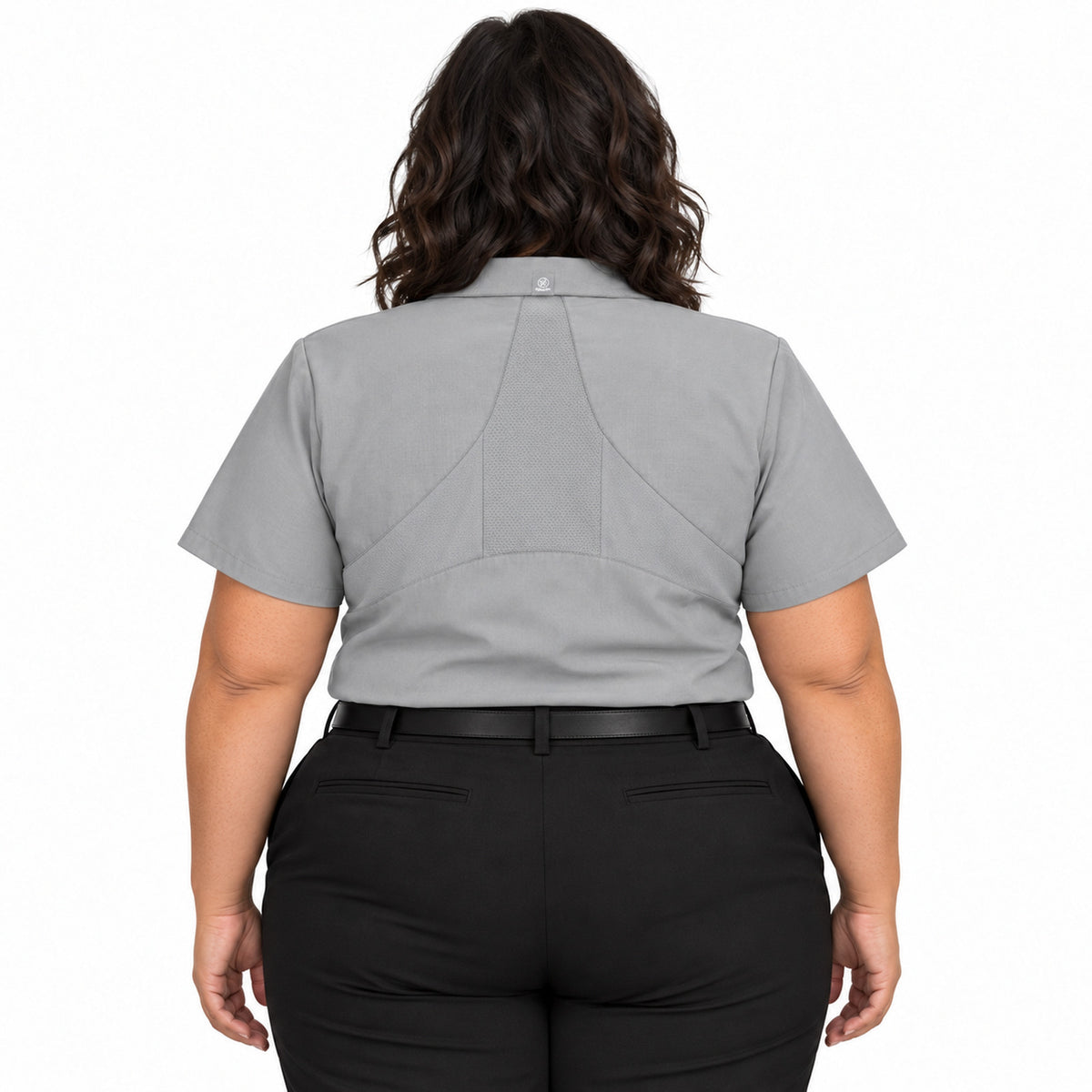 Blusa de trabajo Red Kap SX21 para mujer talla extra gris, de espalda fajada | color:gris