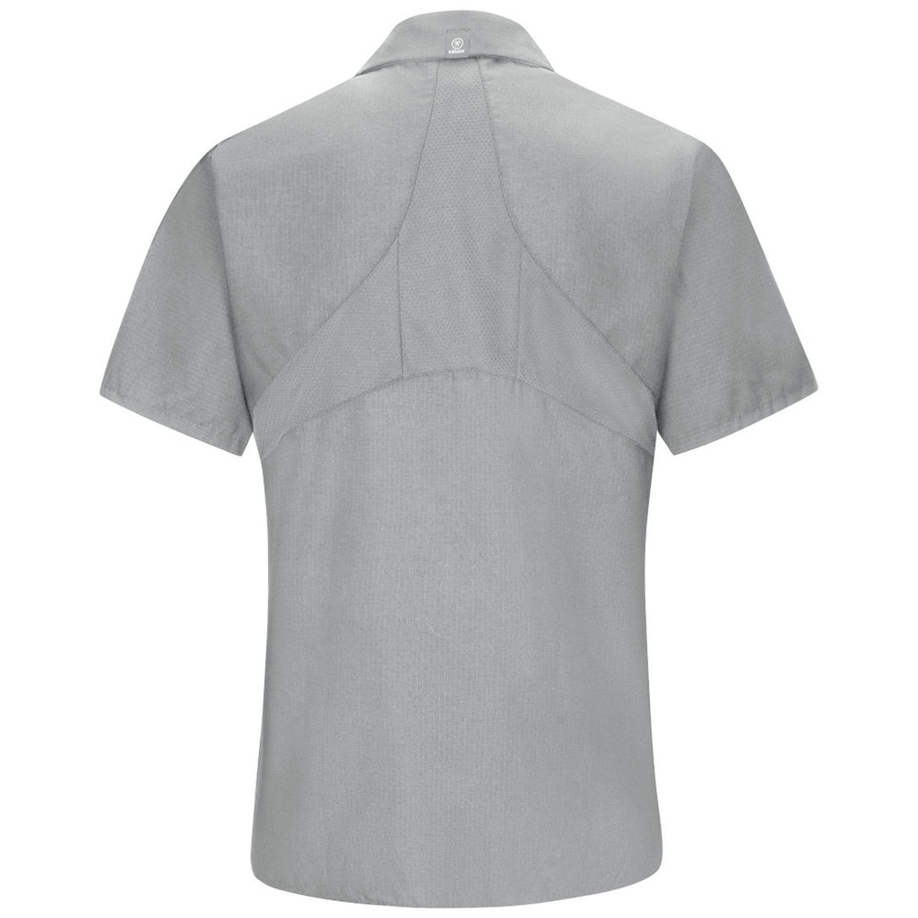 Blusa de trabajo Red Kap SX21 para mujer talla extra gris, prenda sola de espalda