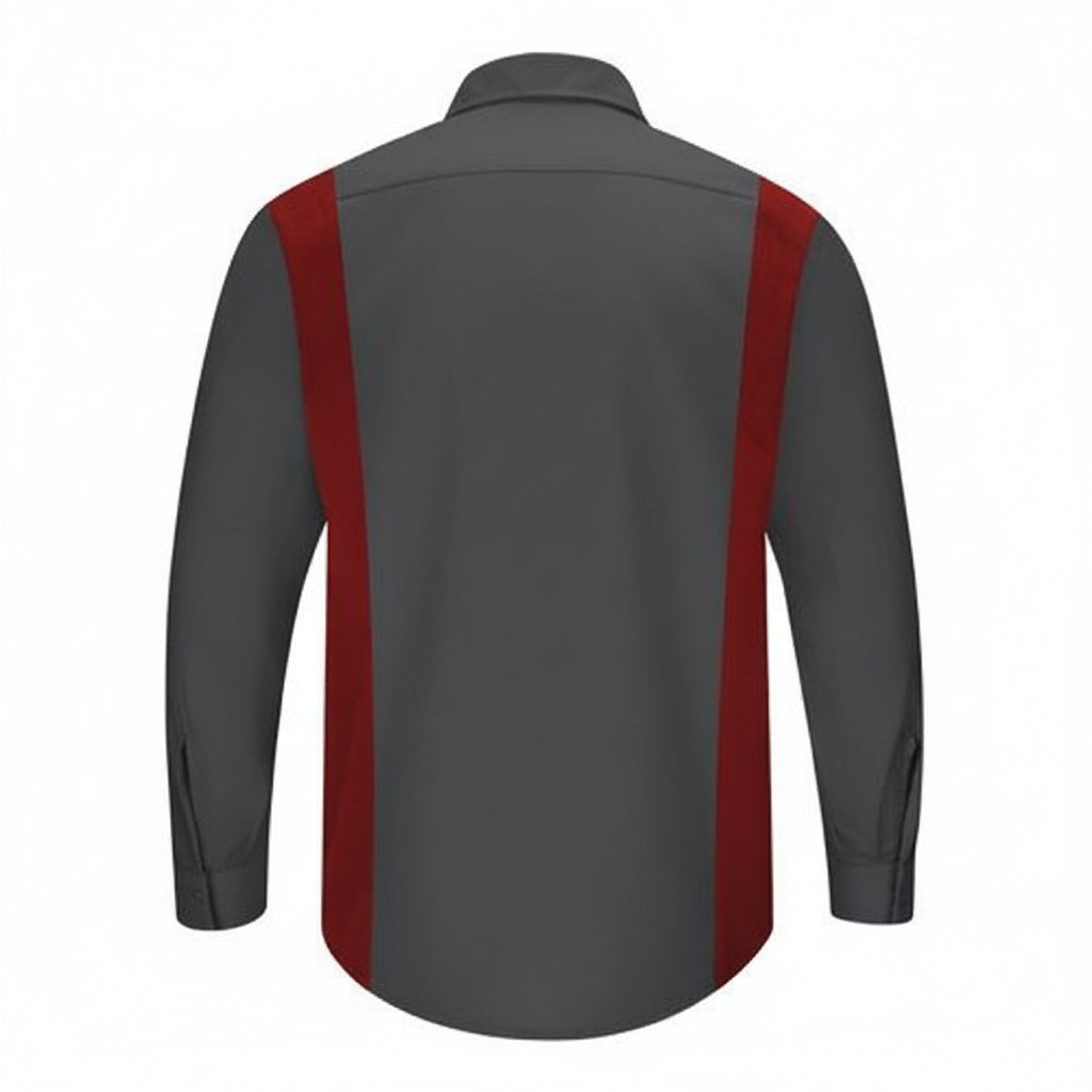 Red Kap Sy32 Camisa Manga Larga Mecánico Repelente Aceite #mlpos_33 | Color: CF - Gris Oxford con rojo #color_cf_-_gris_oxford_con_rojo #sku_sy32cfrg2xl #sku_sy32cfrgl #sku_sy32cfrgm #sku_sy32cfrgs #sku_sy32cfrgxl