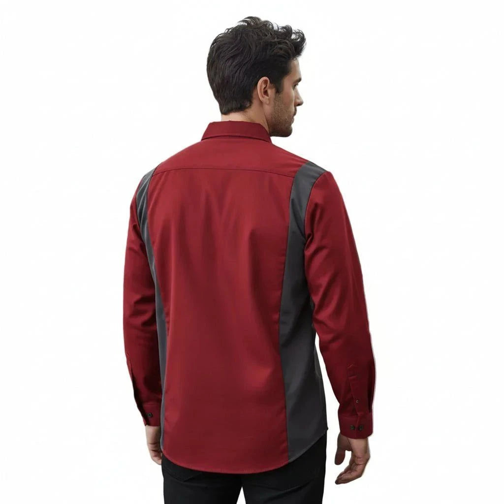 Red Kap Sy32 Camisa Manga Larga Mecánico Repelente Aceite #mlpos_51 | Color: FC - Roja con Gris Oxford #color_fc_-_roja_con_gris_oxford #sku_sy32fcrgl #sku_sy32fcrgm #sku_sy32fcrgs #sku_sy32fcrgxl #sku_sy32fcrgxxl