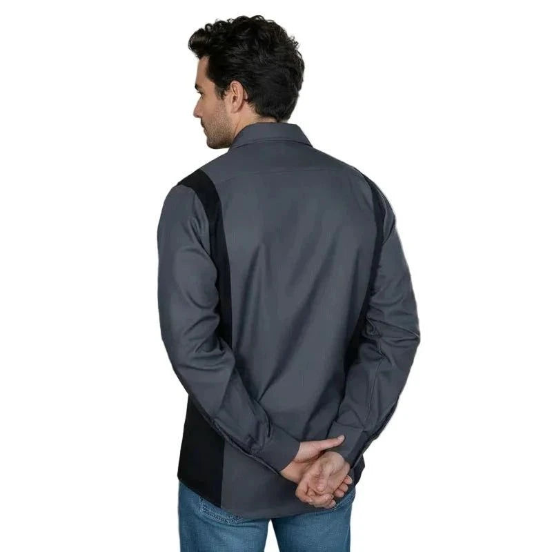 Red Kap Sy32 Camisa Manga Larga Mecánico Repelente Aceite #mlpos_2 | Color: CB - Gris Oxford con Negro #color_cb_-_gris_oxford_con_negro #sku_sy32cbrg2xl #sku_sy32cbrgl #sku_sy32cbrgm #sku_sy32cbrgs #sku_sy32cbrgxl