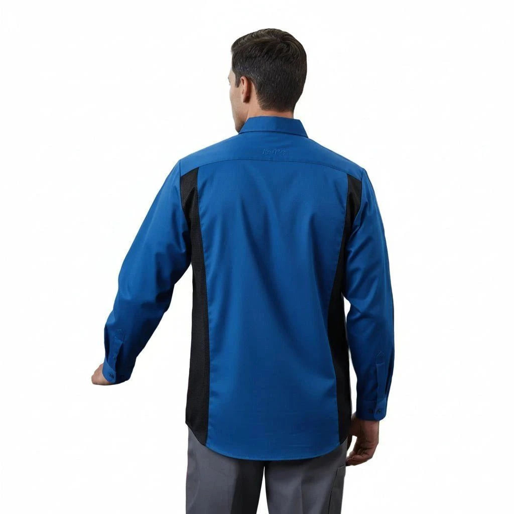 Red Kap Sy32 Camisa Manga Larga Mecánico Repelente Aceite #mlpos_63 | Color: RB - Azul Rey con Negro #color_rb_-_azul_rey_con_negro #sku_sy32rbrg2xl #sku_sy32rbrgl #sku_sy32rbrgm #sku_sy32rbrgs #sku_sy32rbrgxl
