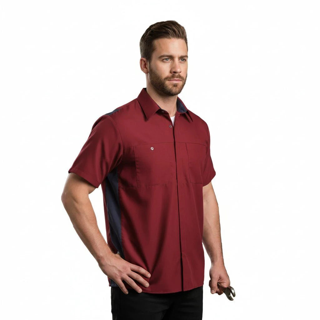 Red Kap Sy42 Camisa Manga Corta Mecánico Repelente Aceite - Garufa Jeans