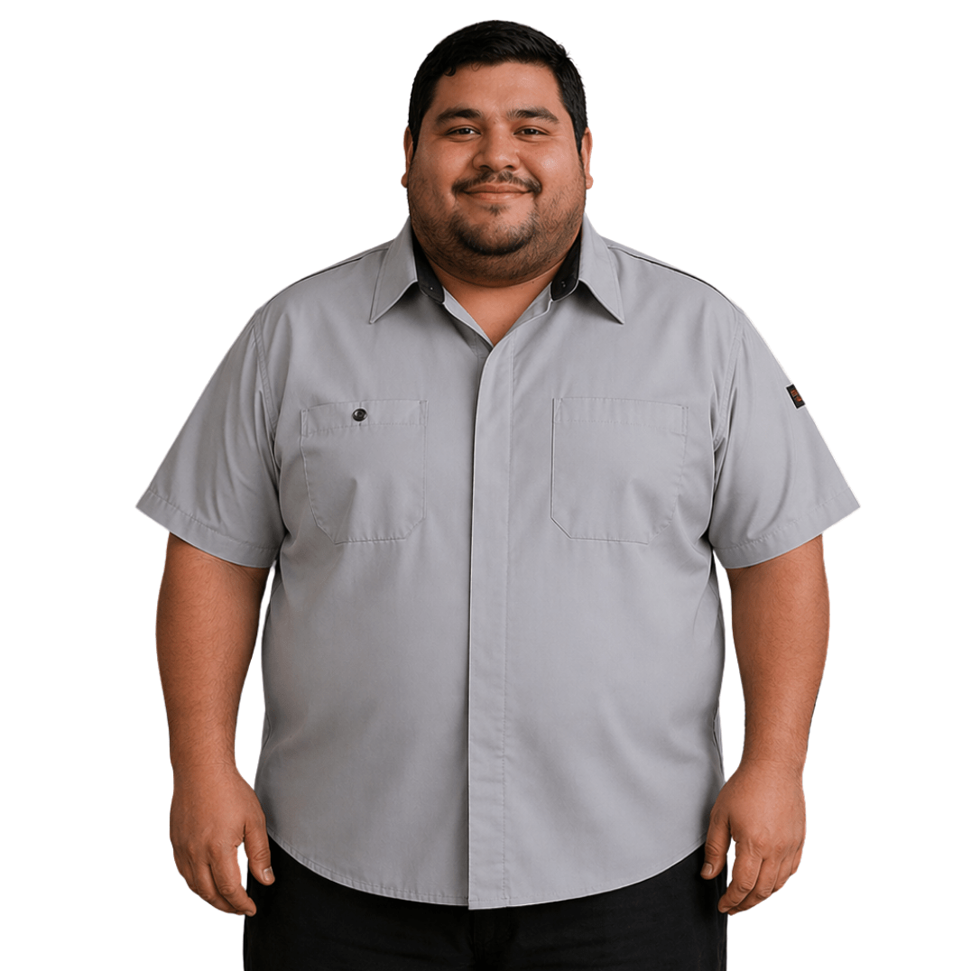 Red Kap Sy42 Camisa Manga Corta Repelente Aceite Talla Extra - Garufa Jeans