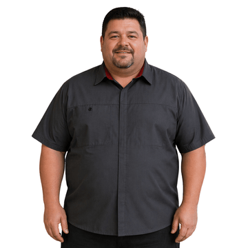 Red Kap Sy42 Camisa Manga Corta Repelente Aceite Talla Extra - Garufa Jeans