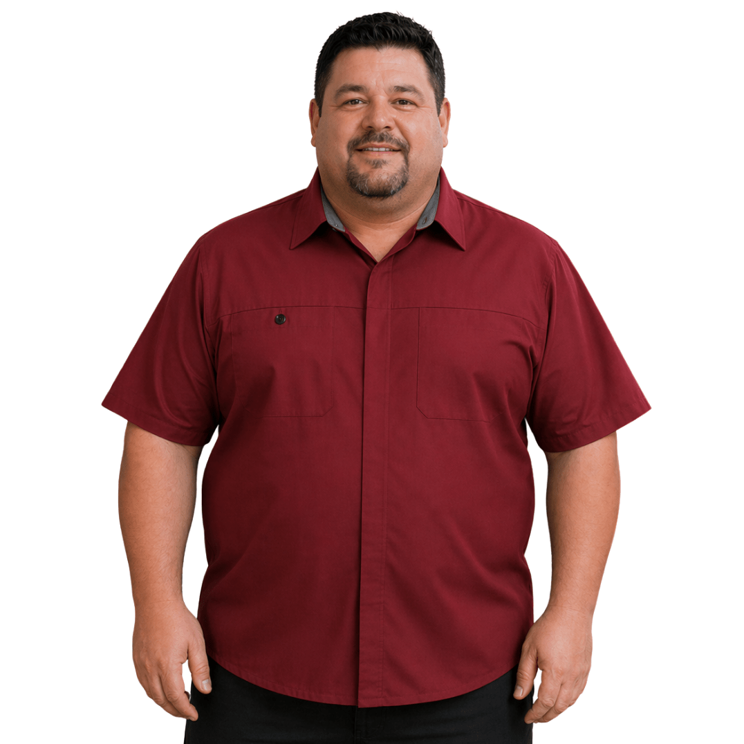 Red Kap Sy42 Camisa Manga Corta Repelente Aceite Talla Extra - Garufa Jeans