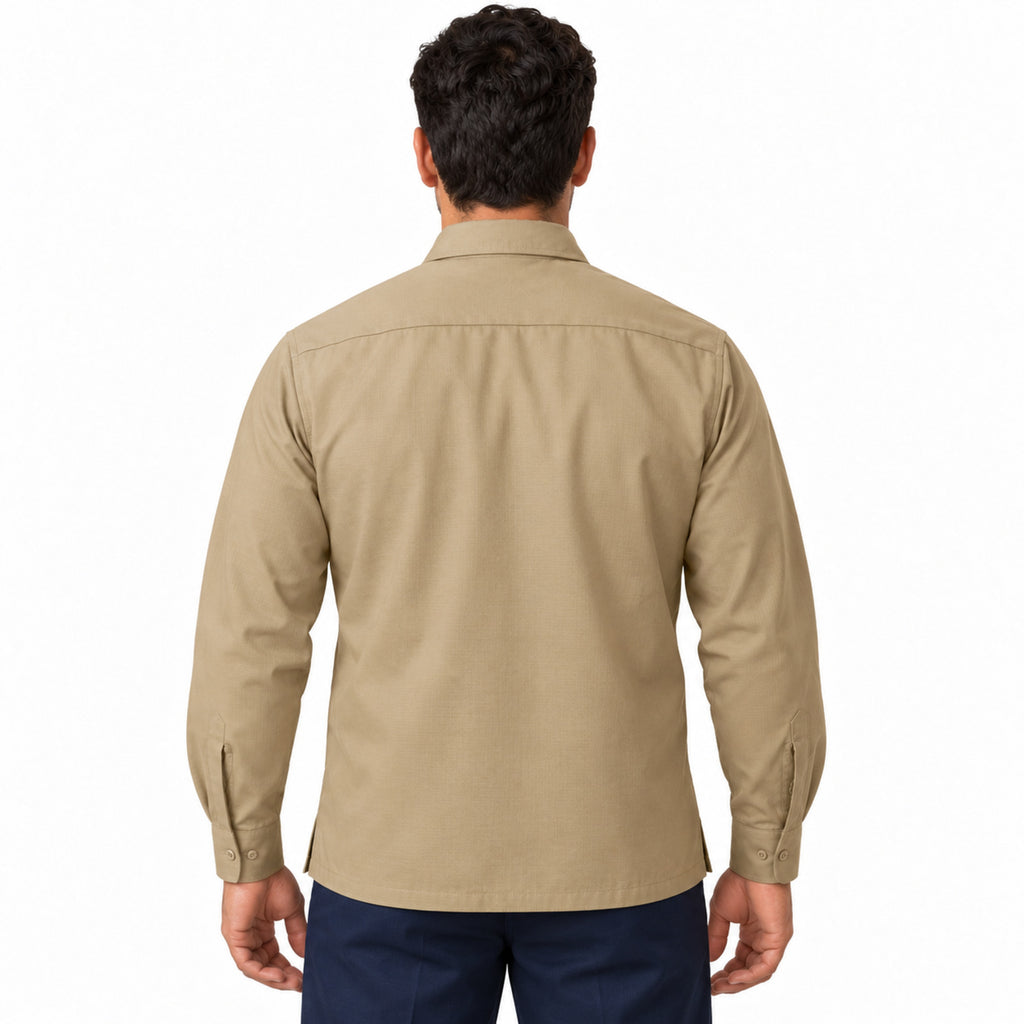 Camisa de trabajo Red Kap SY50 para hombre khaki, espalda desfajada
