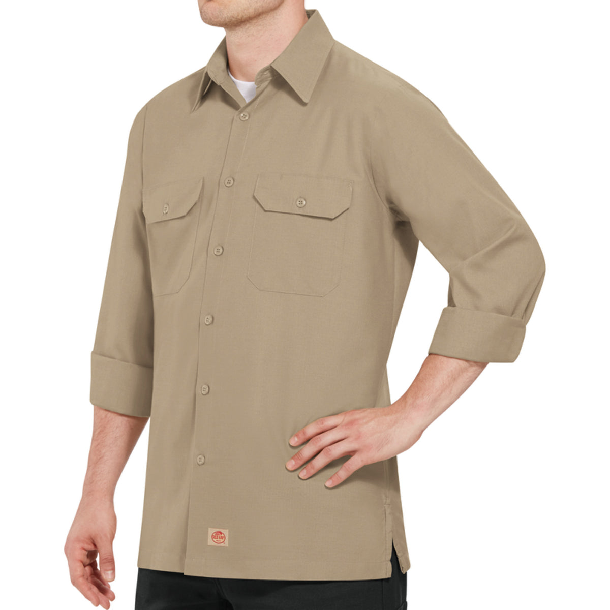 Camisa de trabajo Red Kap SY50 para hombre khaki, prenda tres cuartos | color:khaki