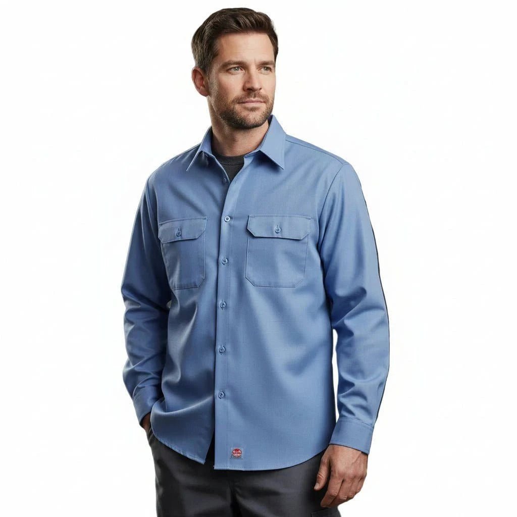 Red Kap Sy50 Camisa Trabajo Manga Larga Ripstop Resistente - Garufa Jeans