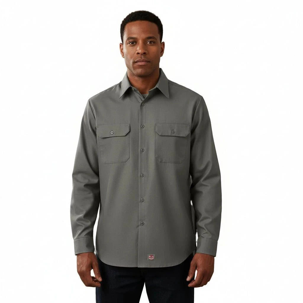 Red Kap Sy50 Camisa Trabajo Manga Larga Ripstop Resistente - Garufa Jeans