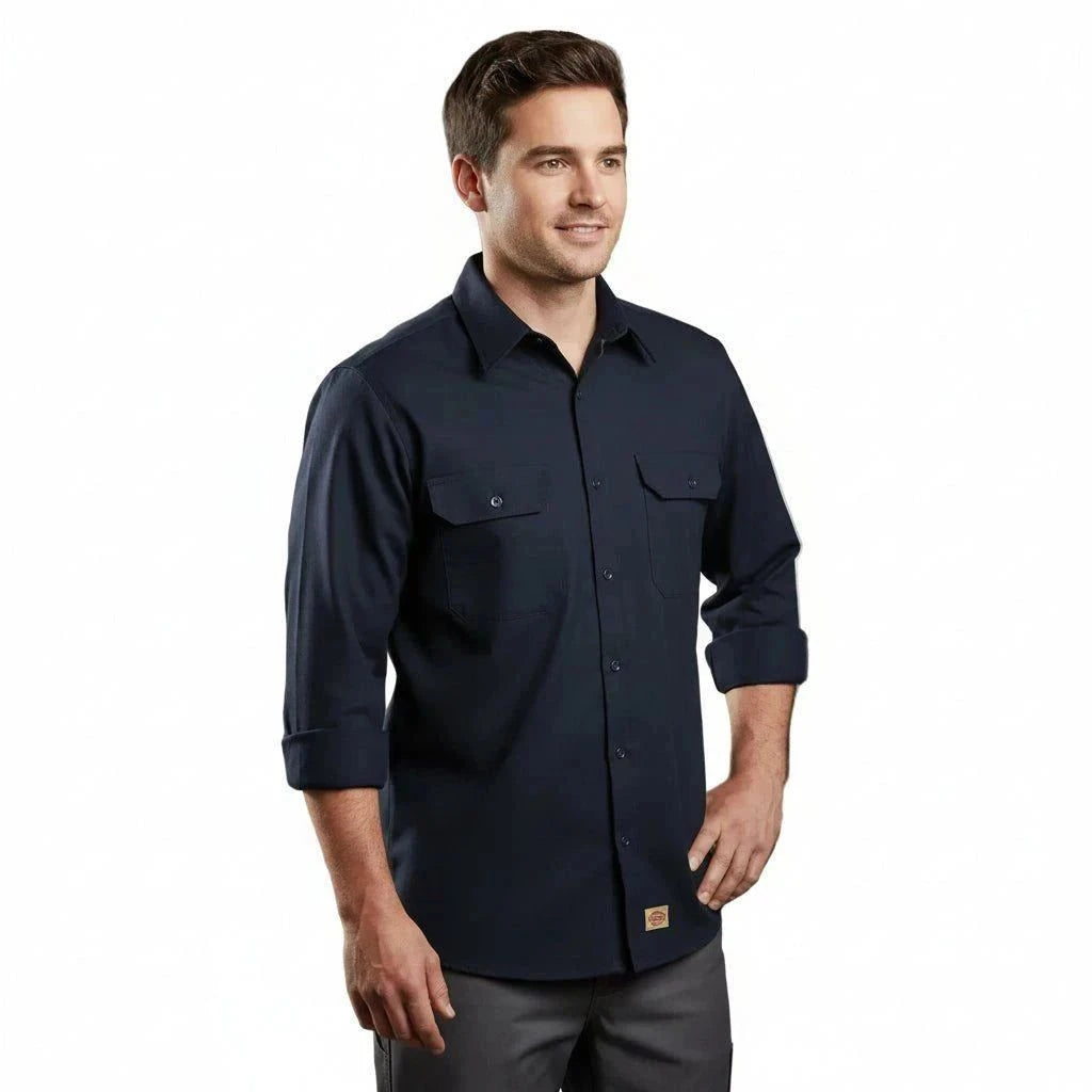 Red Kap Sy50 Camisa Trabajo Manga Larga Ripstop Resistente - Garufa Jeans