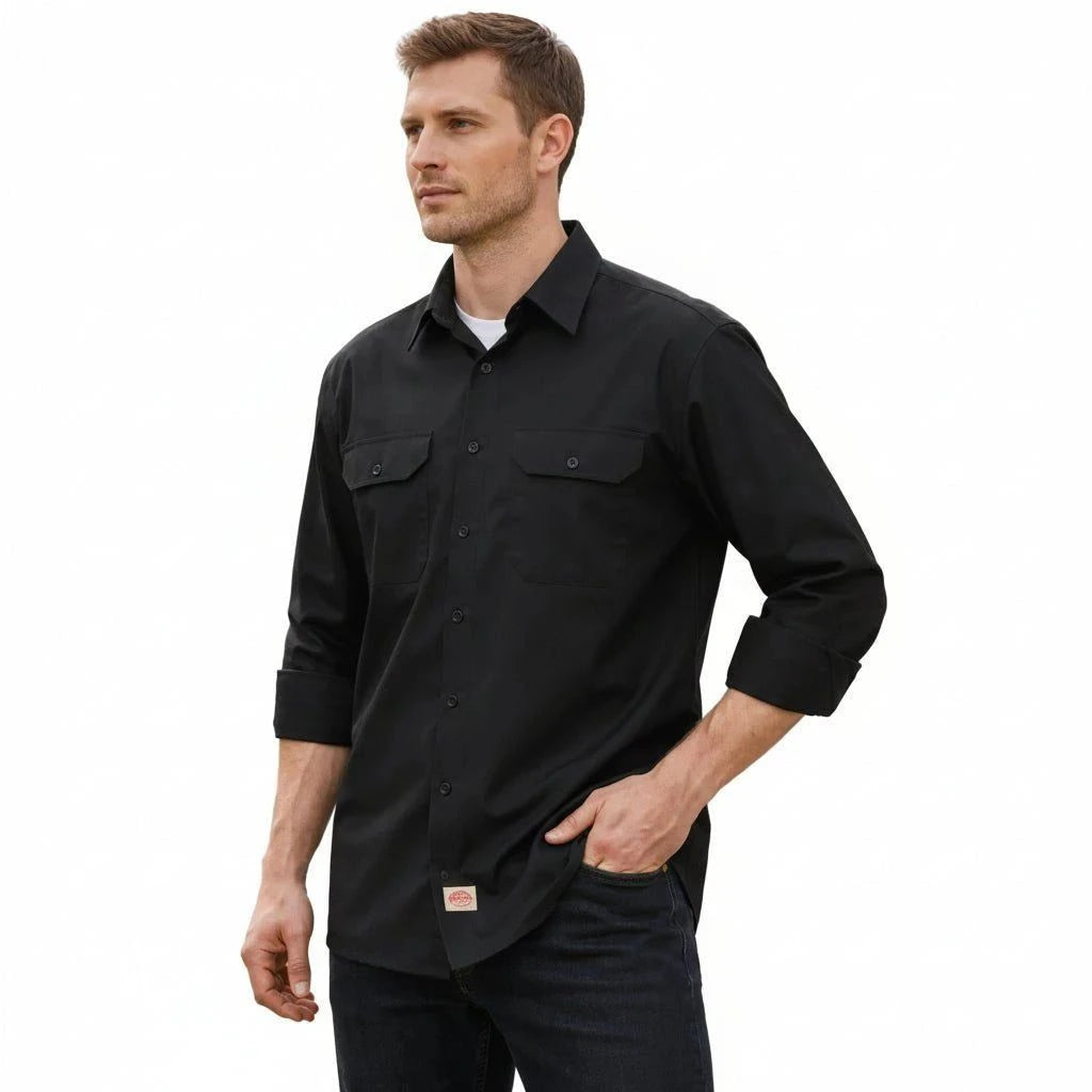 Red Kap Sy50 Camisa Trabajo Manga Larga Ripstop Resistente - Garufa Jeans