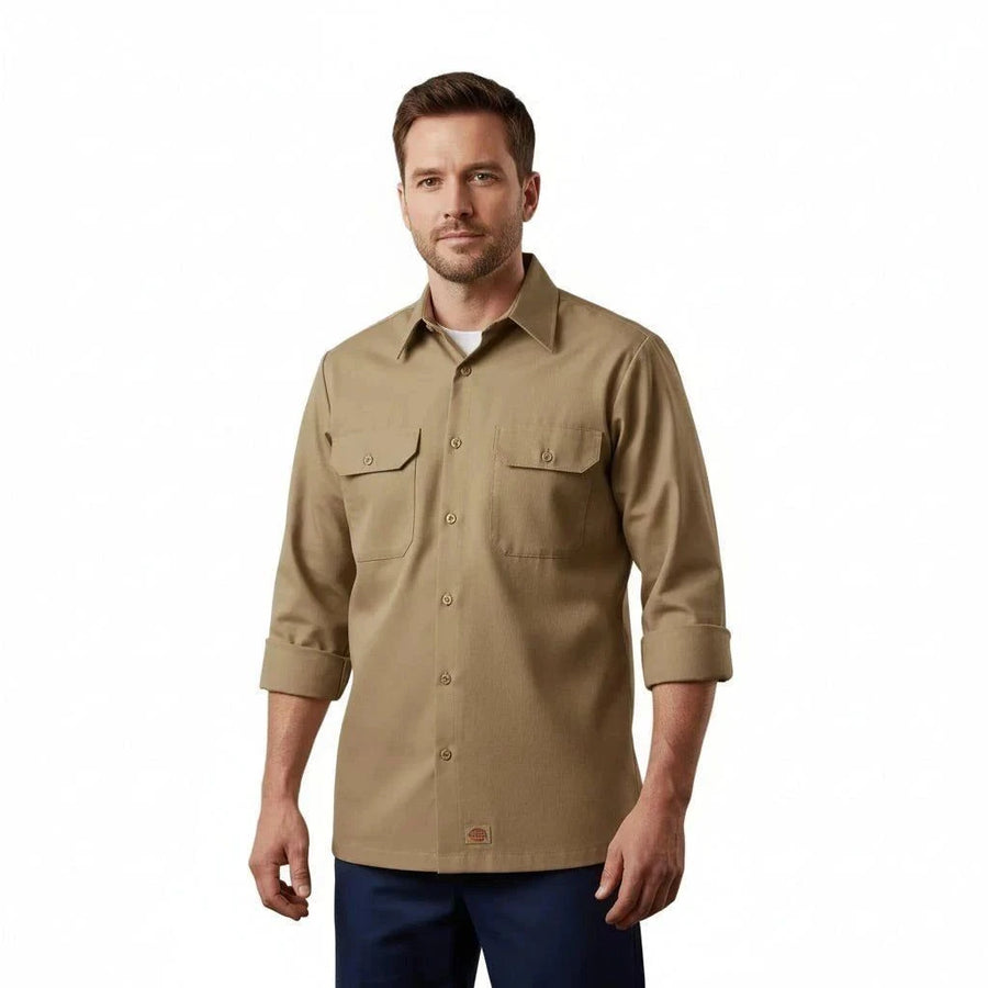 Red Kap Sy50 Camisa Trabajo Manga Larga Ripstop Resistente - Garufa Jeans