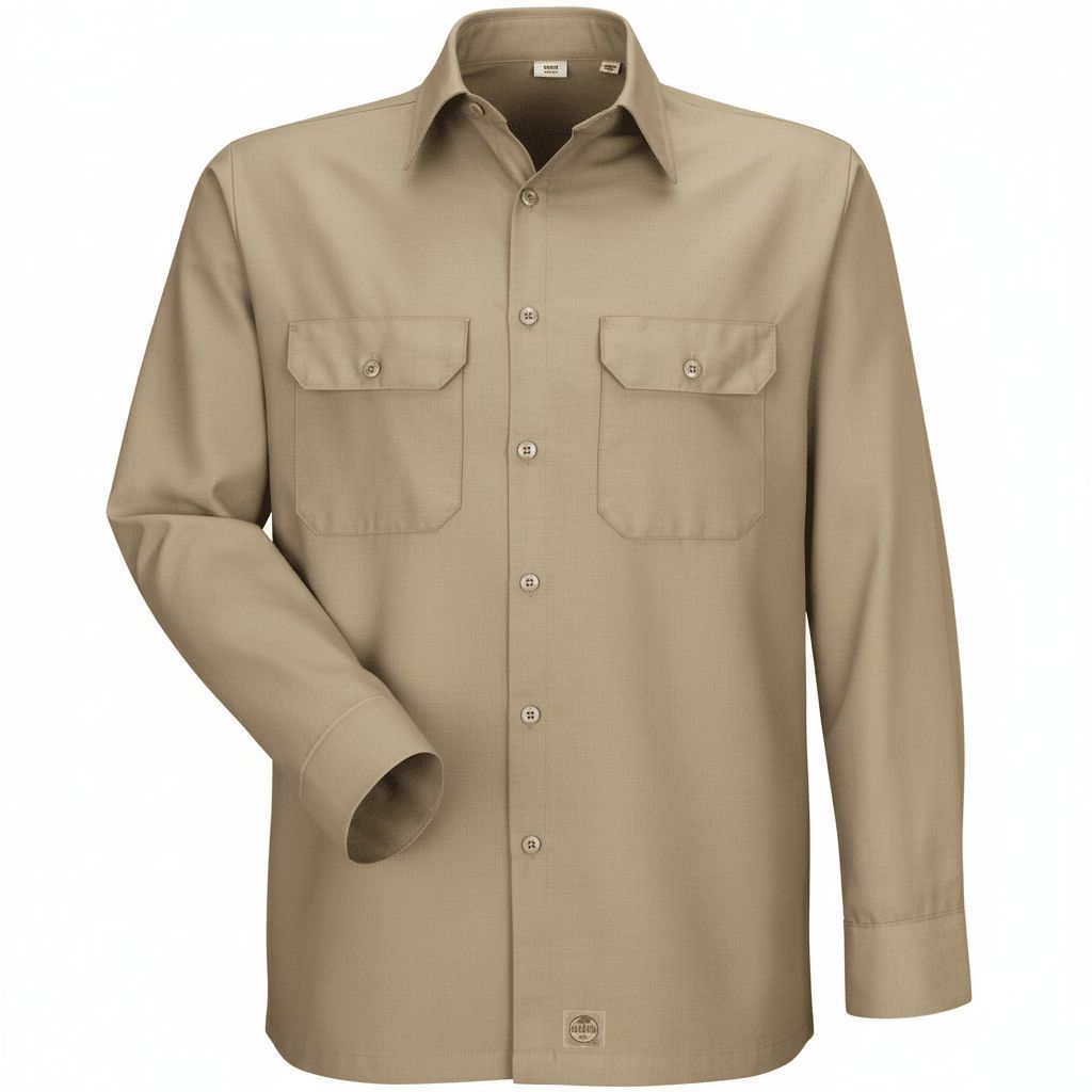 Red Kap Sy50 Camisa Trabajo Manga Larga Ripstop Resistente - Garufa Jeans