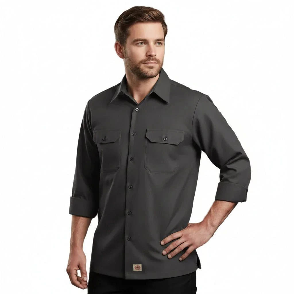 Red Kap Sy50 Camisa Trabajo Manga Larga Ripstop Resistente - Garufa Jeans