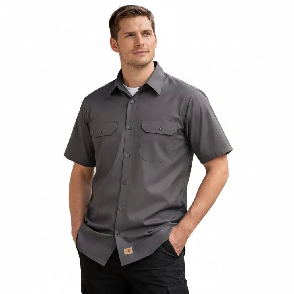 Red Kap Sy60 Camisa Trabajo Manga Corta Ripstop Resistente - Garufa Jeans