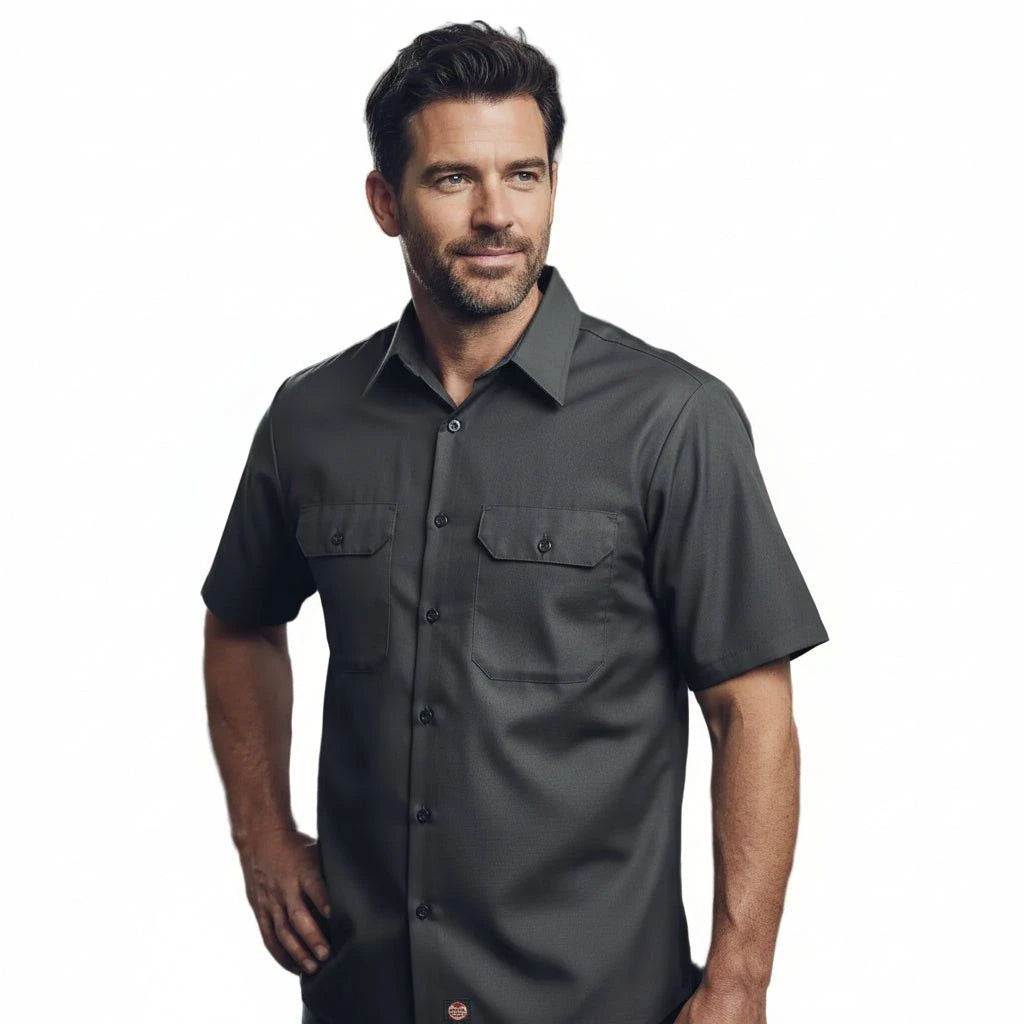 Red Kap Sy60 Camisa Trabajo Manga Corta Ripstop Resistente - Garufa Jeans