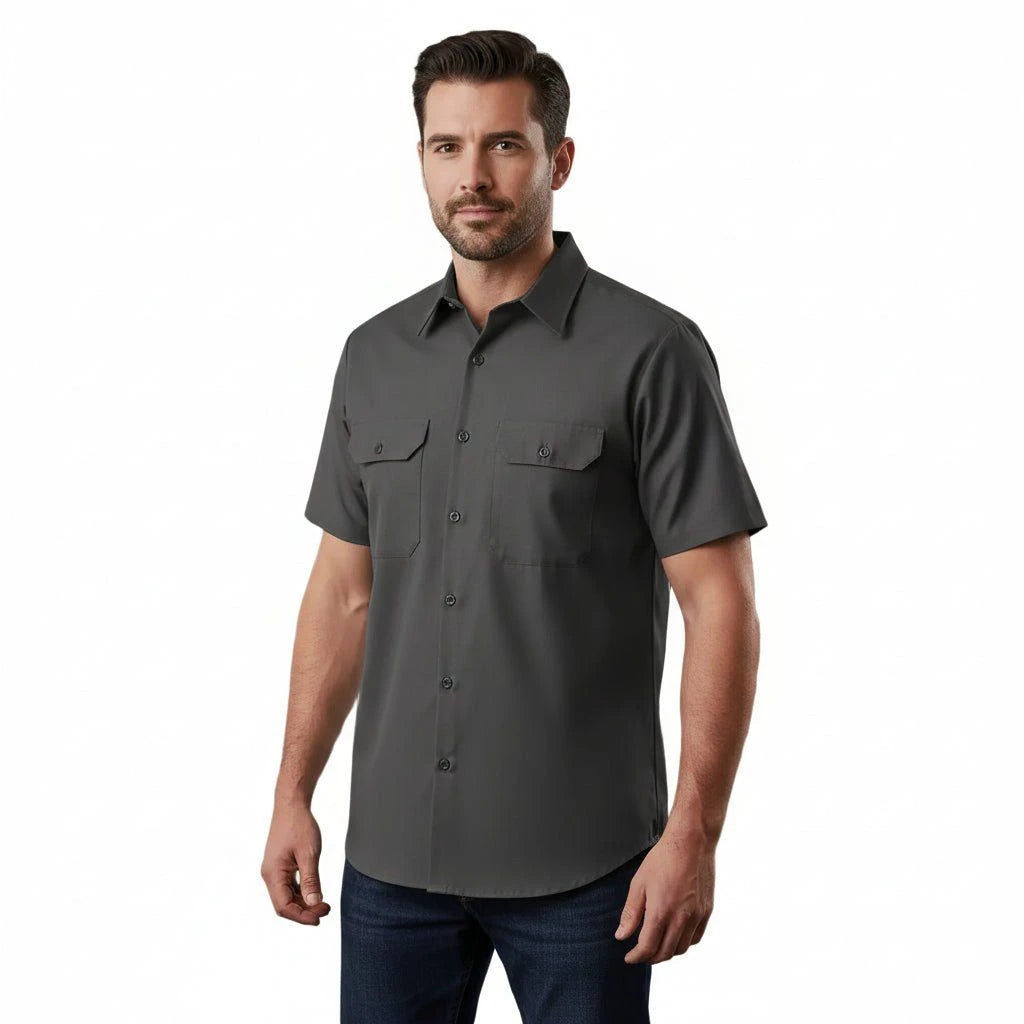 Red Kap Sy60 Camisa Trabajo Manga Corta Ripstop Resistente - Garufa Jeans