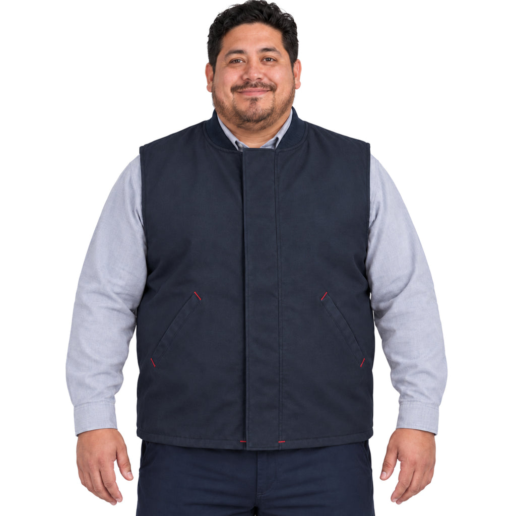Chaleco de trabajo Red Kap VD22 para hombre azul marino, vista frontal