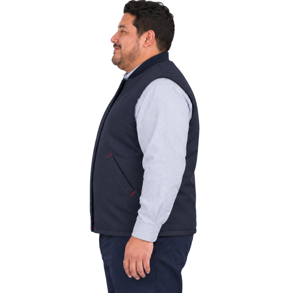 Chaleco de trabajo Red Kap VD22 para hombre azul marino, perfil izquierdo