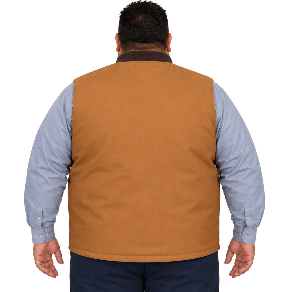 Chaleco de trabajo Red Kap VD22 para hombre talla extra café, vista posterior | color:cafe