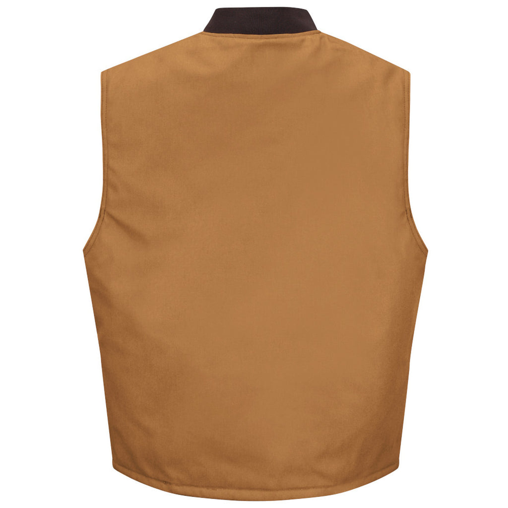 Chaleco Red Kap VD22 talla extra café, producto de espalda