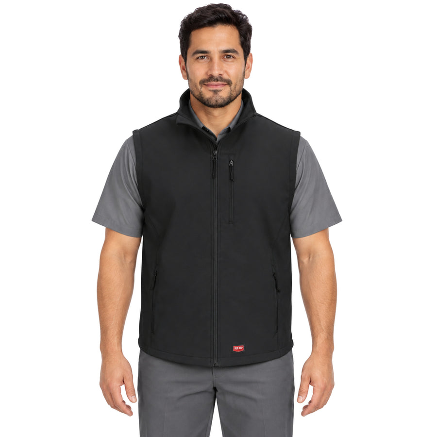 Chaleco softshell Red Kap VP62 para hombre negro, vista frontal | color:negro