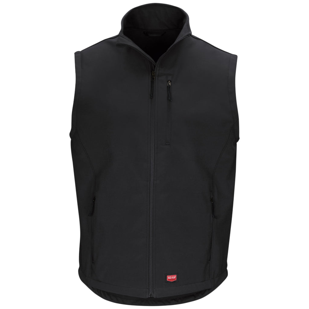 Chaleco softshell Red Kap VP62 para hombre negro, producto de frente