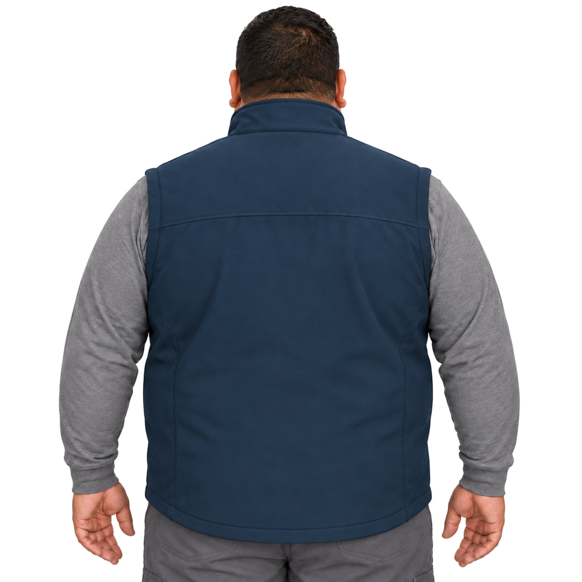 Chaleco softshell Red Kap VP62 para hombre talla extra azul marino, vista posterior | color:azul-marino