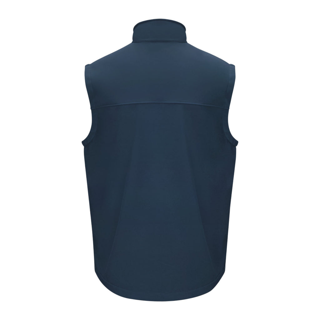 Chaleco softshell Red Kap VP62 para hombre talla extra azul marino, producto de espalda