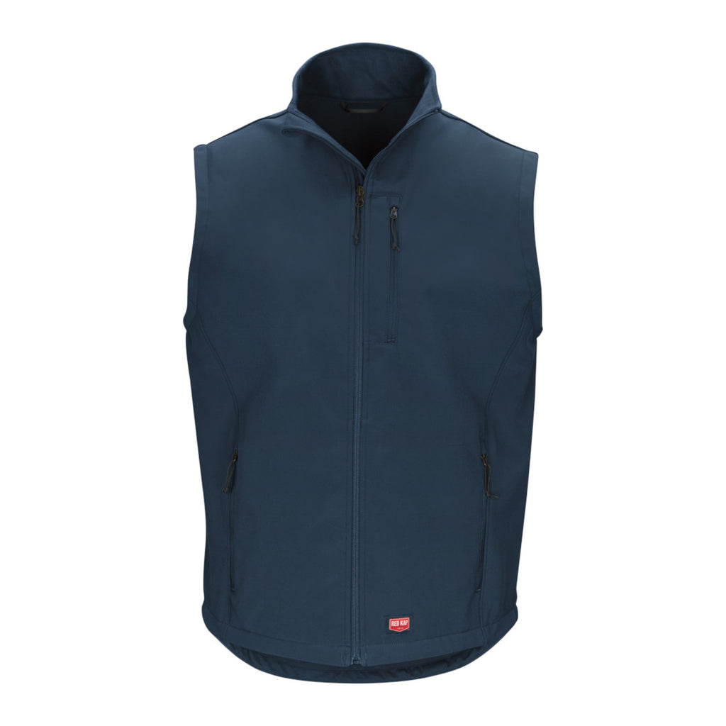 Chaleco softshell Red Kap VP62 para hombre talla extra azul marino, producto de frente