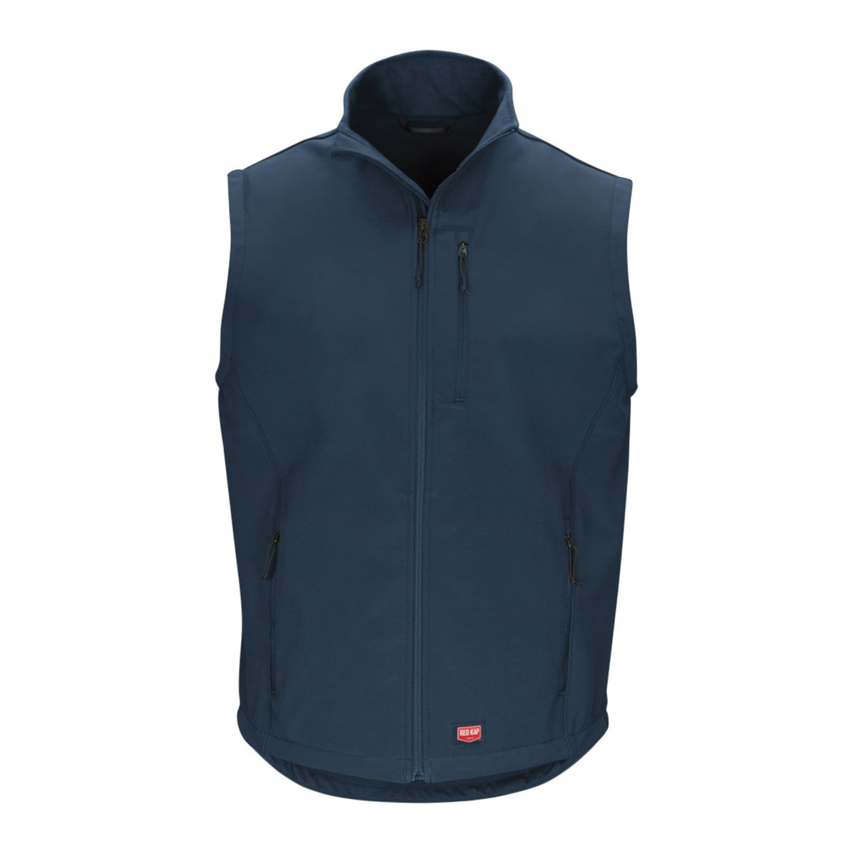 Chaleco softshell Red Kap VP62 para hombre talla extra azul marino, producto de frente | color:azul-marino