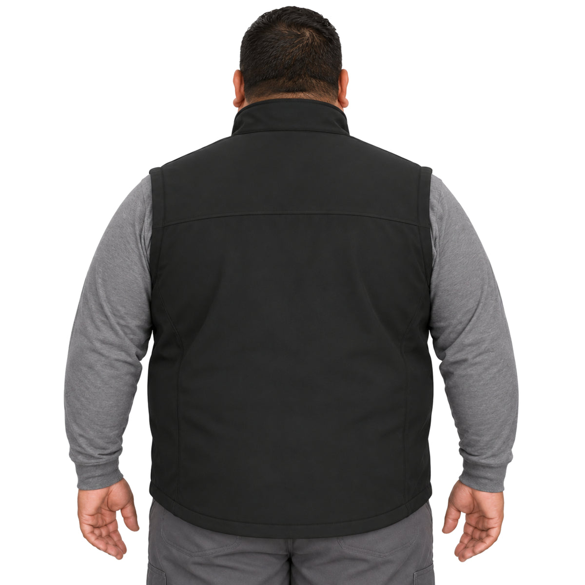 Chaleco softshell Red Kap VP62 para hombre talla extra negro, vista posterior | color:negro
